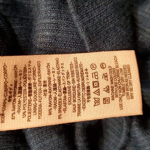 Free People Sundown Cowl blue neck ruched midi sneath dress long sleeves Large - Picture 11 of 13